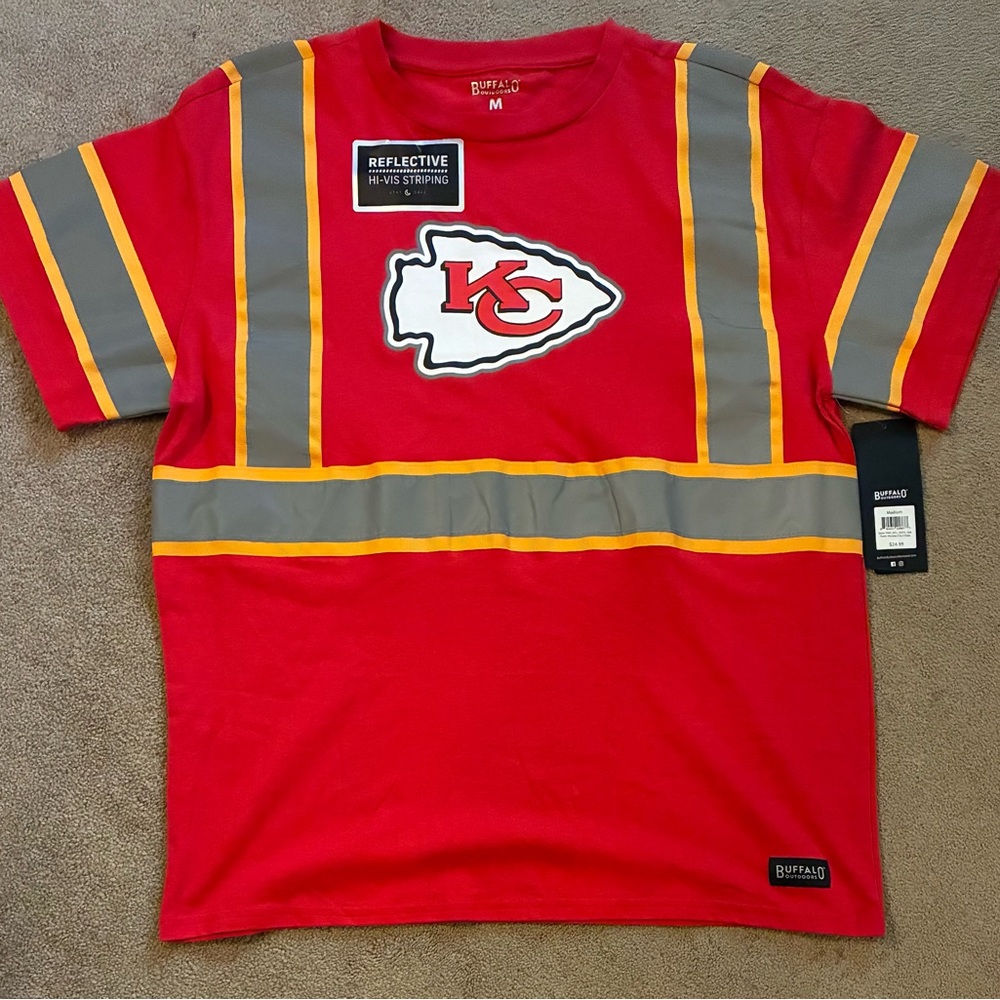 Buffalo Outdoors Men’s KC Chiefs Reflective Heavyweight TShirt Men’s M NWT